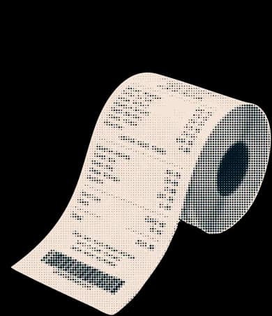 Halftone illustration of a roll of receipt paper